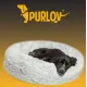 Лежак волохатий для собак сірий Purlov 22759